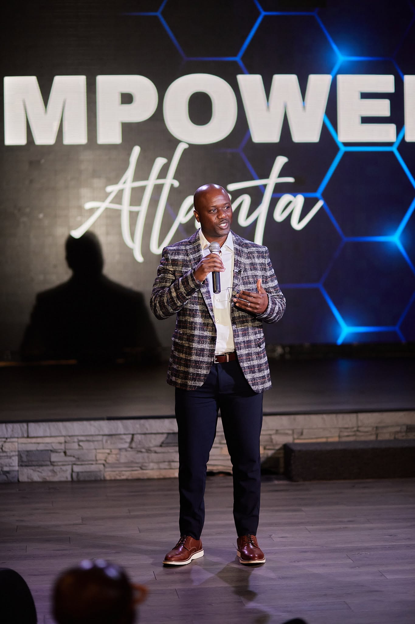 Neco Johnson speaking at Empower Atlanta